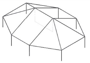 Hexagon Frame 40x50 Hexagon Right Side Corner