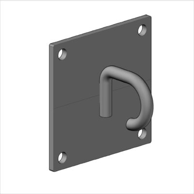 C1011-S Base Plate with S Hook-Layout1 Wall Plate with Hook S or C