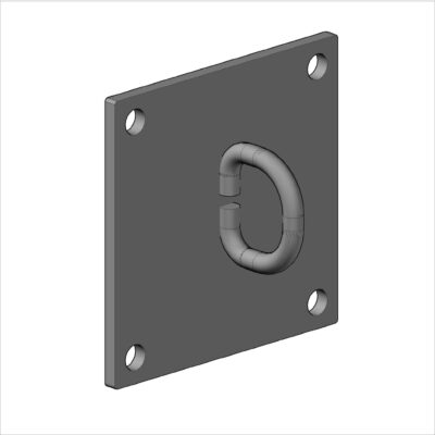 C1011-S2 Base Plate with D Loop-Layout1 Wall Plate with D-Ring Hook