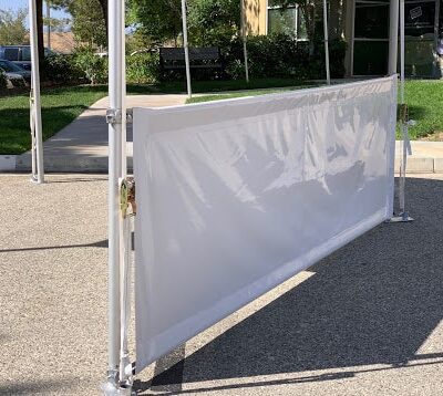 10x10 Quick Peak Tent 109 Bally Rail (2) Bally Rail on quick peak tent