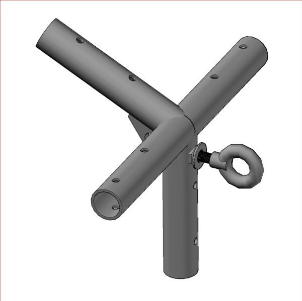 Side Tee Joint with Eyebolt for tent Guy lines Eye bolt for guy lines
