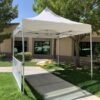 10x10 Commercial Pop-Up Top and Frame with bally rails white