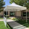 Pop-Up-Tent-White-top-and-bally-rail-b 10x10 Commercial Pop-Up Top and Frame with bally rails white