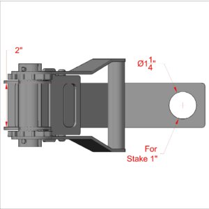 ratchet to stake tie down for 2 in. webbing