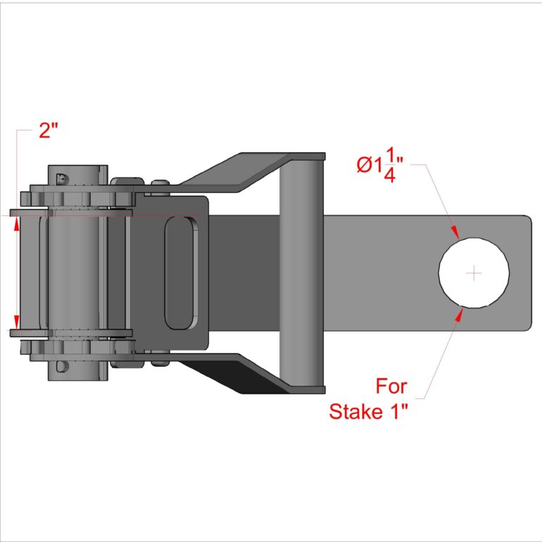 ratchet to stake tie down for 2 in. webbing