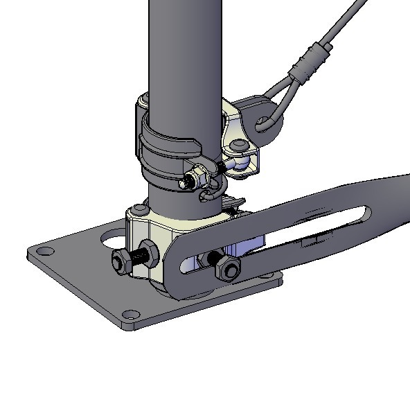 2 in. Cable Clamp with Bally Rail 2 in. Cable Clamp with Bally Rail