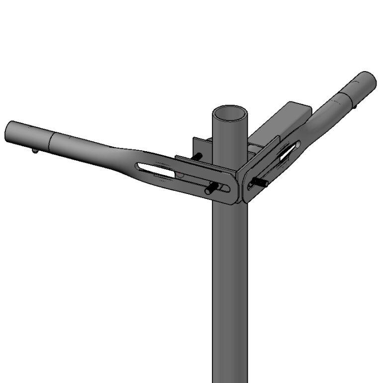 C1552-B Bally Rail Pole Clamp with 2 Studs for 2-3.5 in pole