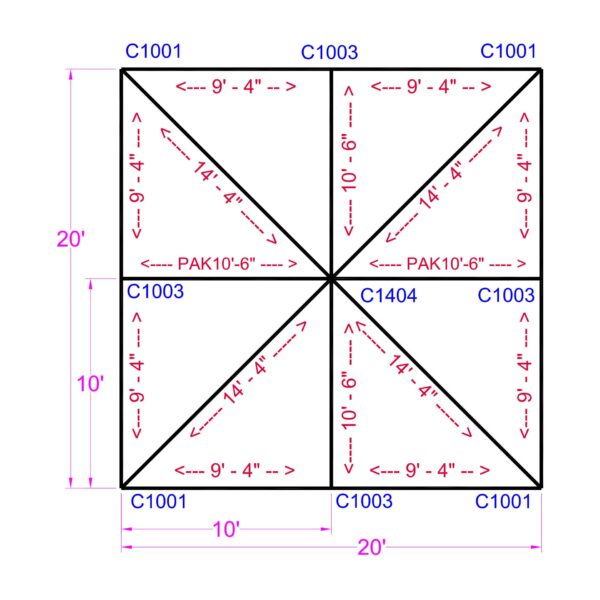 20x20 Quick Track Keder Flat layout 20x20 Quick Track Keder Flat layout
