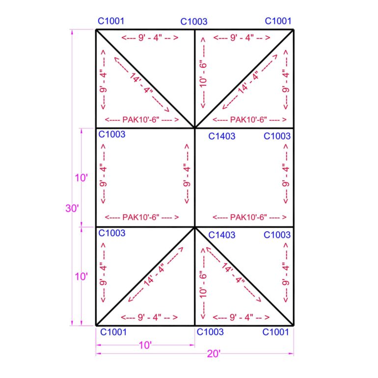 20x30 Quick Track Keder 2 in. frame tent