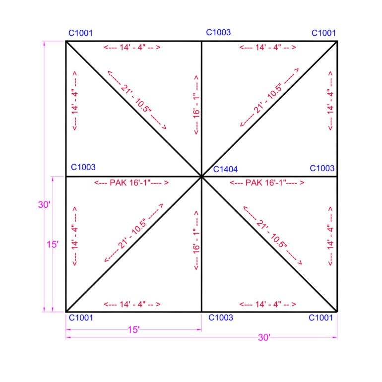 30x30 Quick Track Keder Series Frame Tent