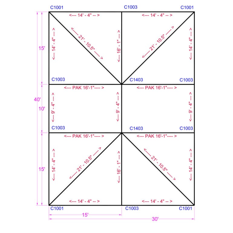 30x40 Quick Track Keder Series frame tent