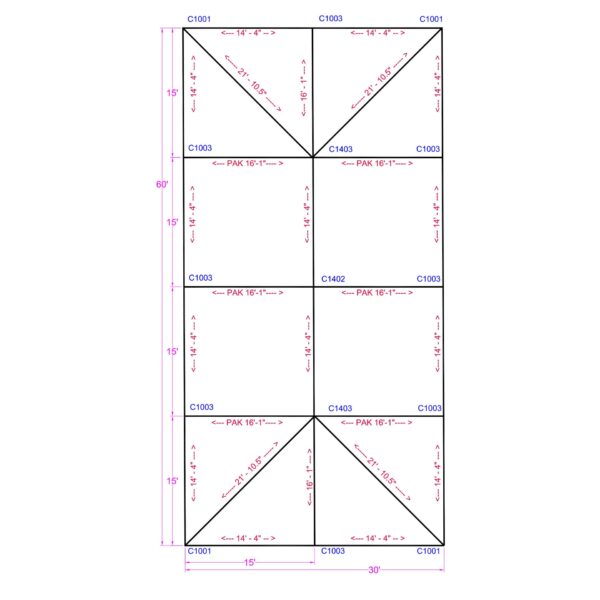 KDF30X60-Flat View 30x60 Quick Track Slide Keder Tent Series 30x60 Quick Track Slide Keder Tent Series