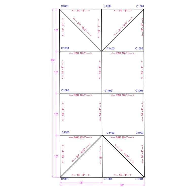 30x60 Quick Track Slide Keder Tent Series