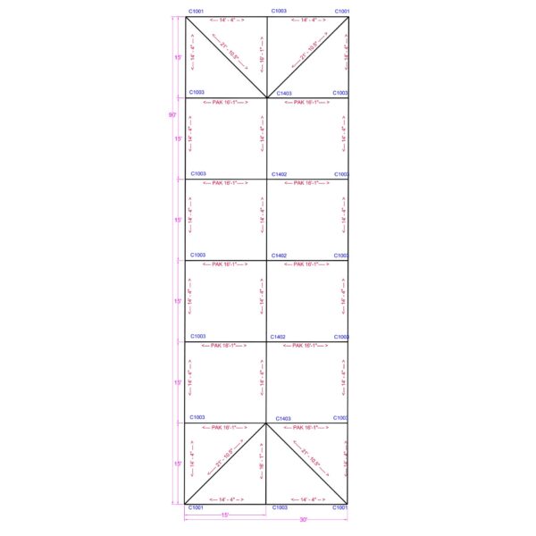 30x90 Quick Track Series frame tent