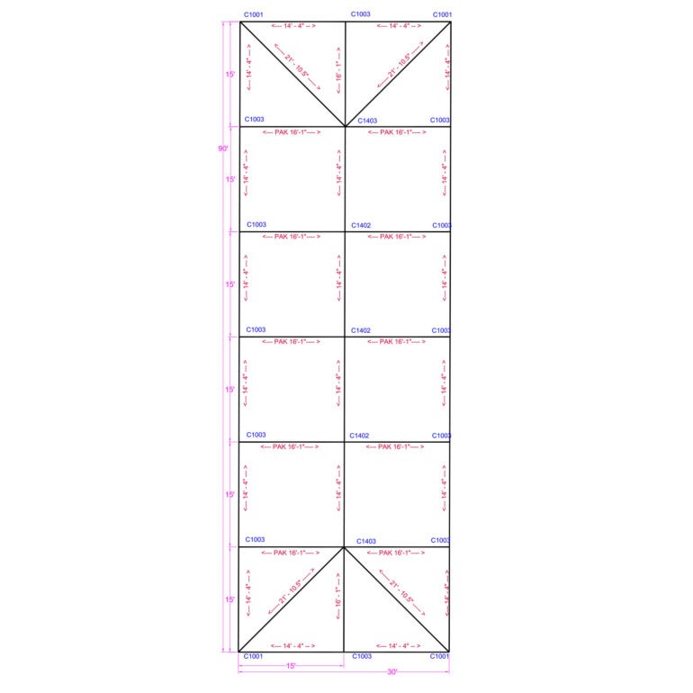 30x90 Quick Track Series frame tent