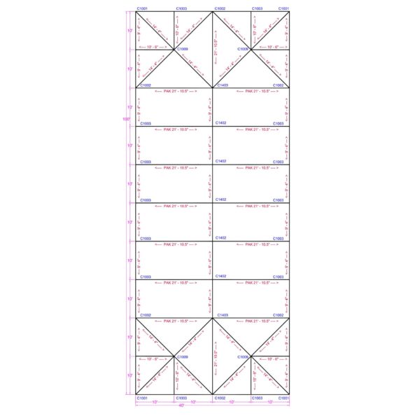 40x100 Keder Track Series Frame Tent