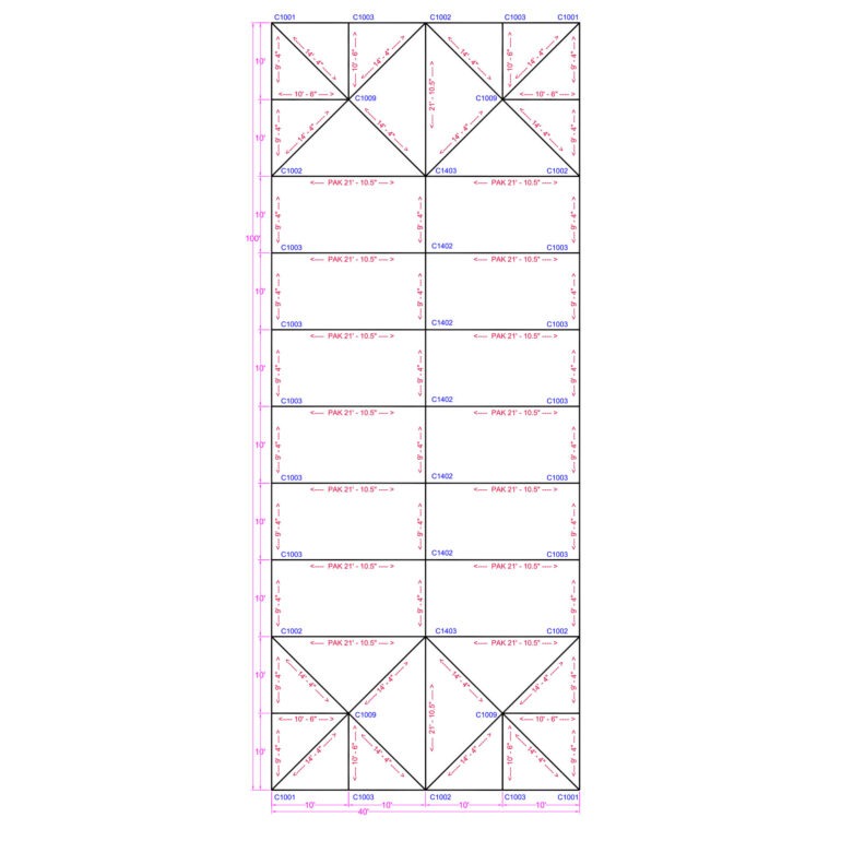 40x100 Keder Track Series Frame Tent