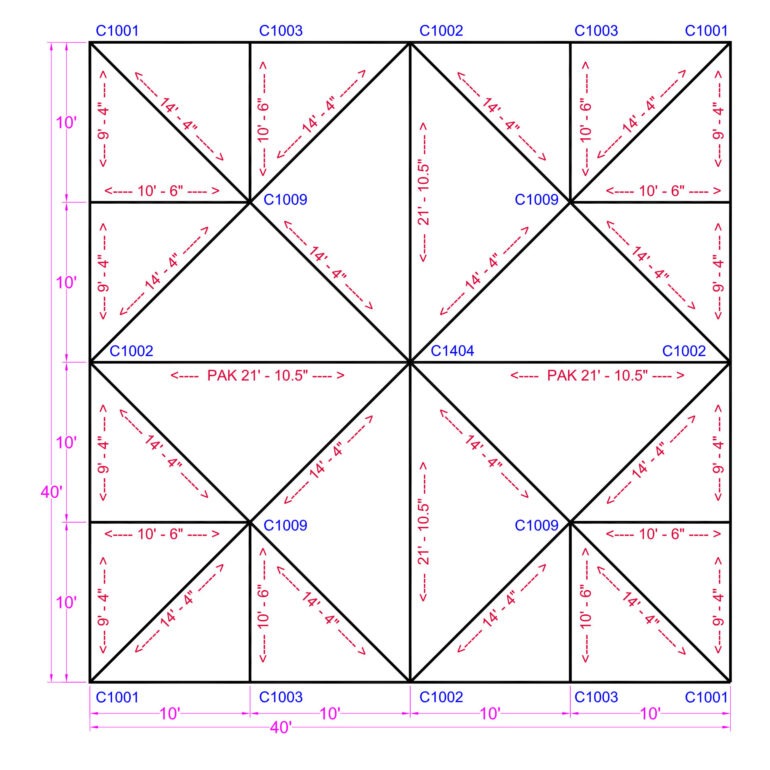 40x40 Quick Track Keder Series frame tent