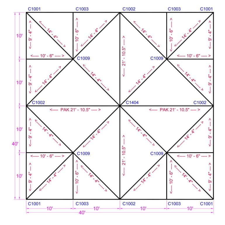 40x40 Quick Track Keder Series frame tent