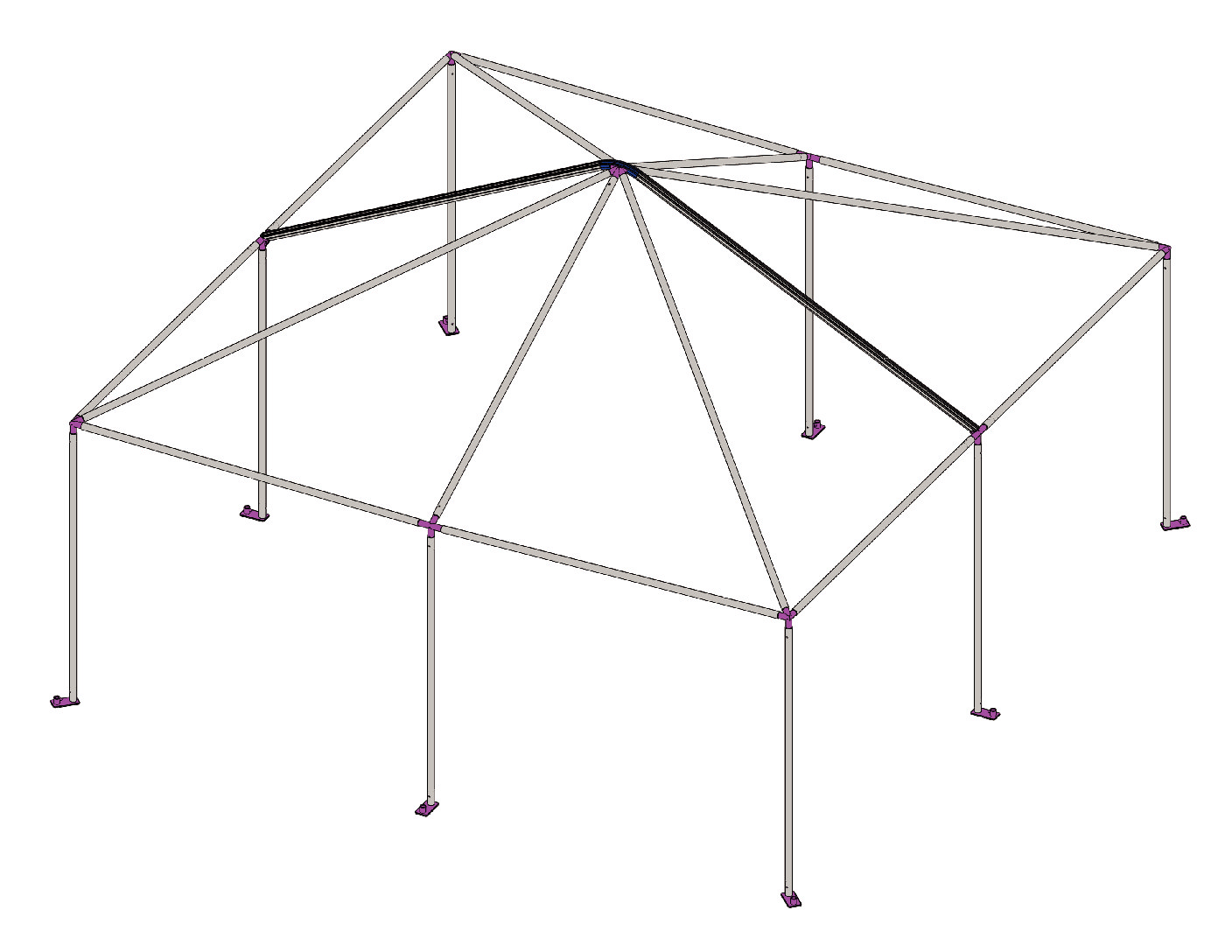 20x20 Quick Track Keder Hip Style Tent Quick Track 20x20 Keder Hip Tent