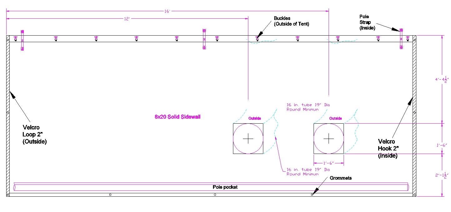 Sidewall HVAC opening