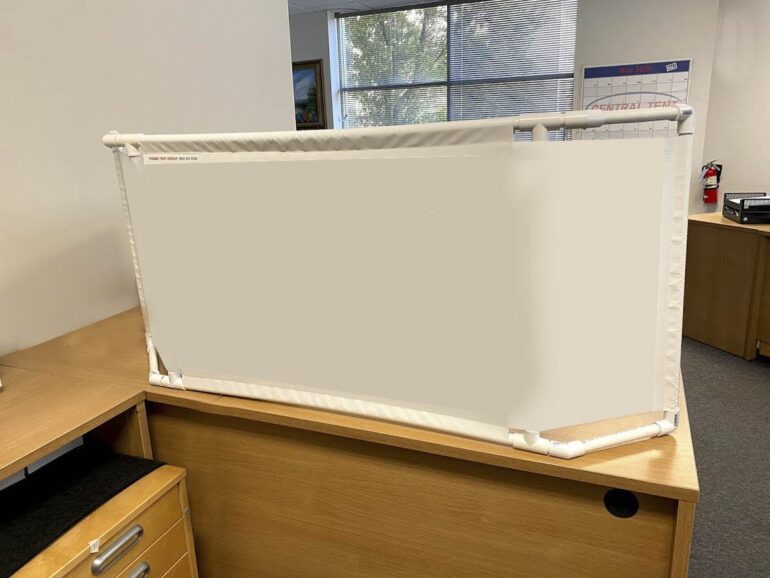Desk Partition 45 degree 24x36-White