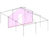 in-tent sidewall partition divider for inside of frame tent with roll up door