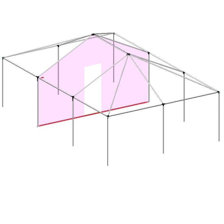 in-tent sidewall partition divider for inside of frame tent with roll up door