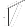 C1409-T Keder Top Brace bar - Leg