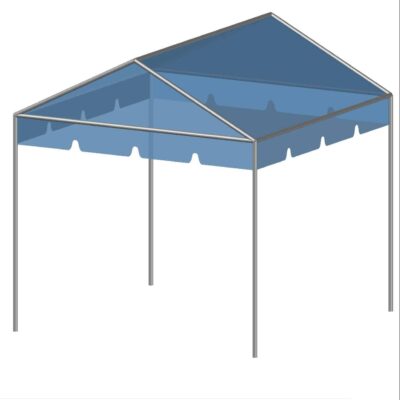 10x10 Gable Standard Valance 3D 2022 10x10 Gable Marquee Frame Tent with standard valance