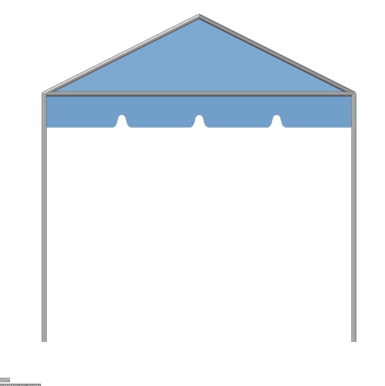 10x10 Gable Marquee Frame Tent with standard valance