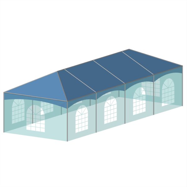 15x40 Standard Hip End Tension Valance Sidewall 3D