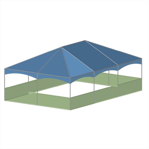 20x30 Standard Hip End Tension Valance with Bally Rail