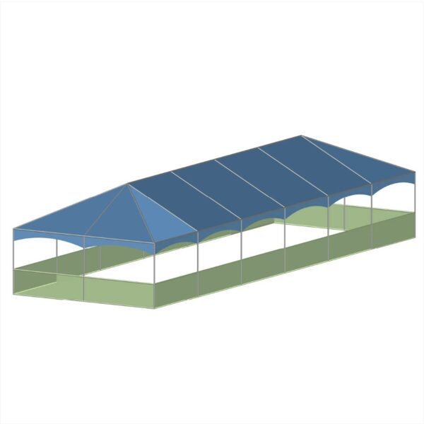 20x60 Standard Hip End Tension Valance with Bally Rail