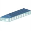 20x90 Standard Hip End Valance with Sidewall Windows