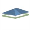 40x50 Standard Hip End Valance Bally Rails 3D