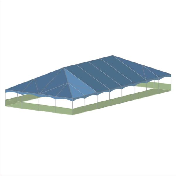 40x80 Standard Hip End Tension Valance with Bally Rails 3D 40x80 Standard Hip End Tension Valance with Bally Rails 3D
