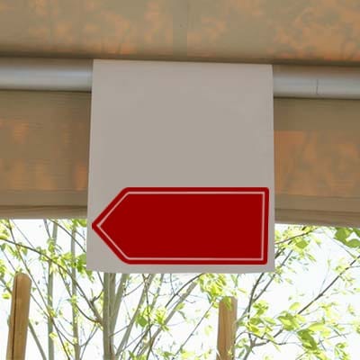 Tent Hanging Sign Arrow left