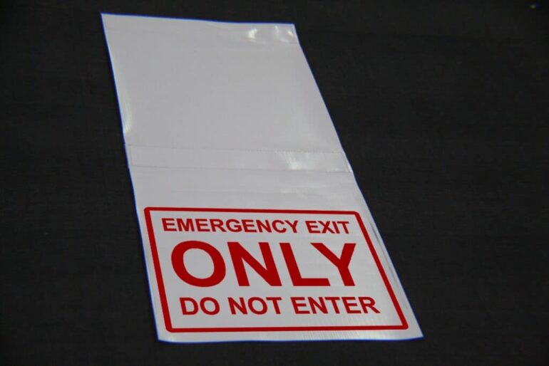Tent Hanging Sign Emergency Exit