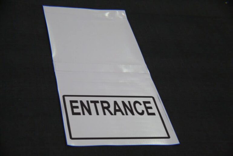 Tent Hanging Sign Entrance