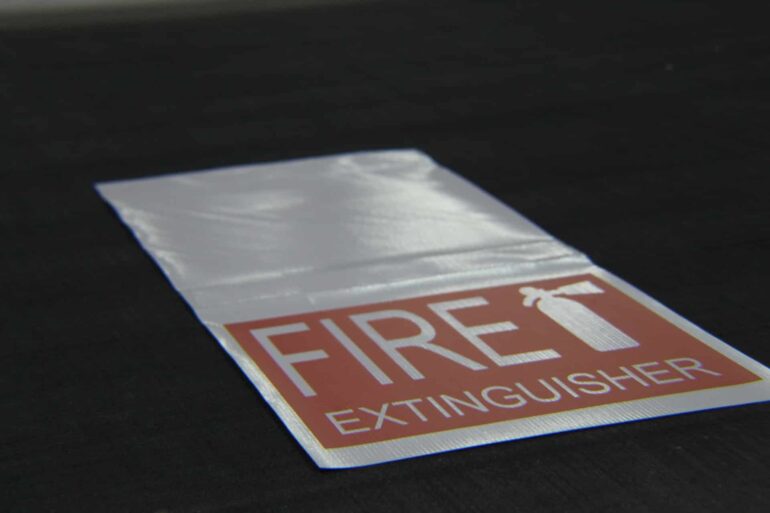 Tent Hanging Sign - Fire Extinguisher