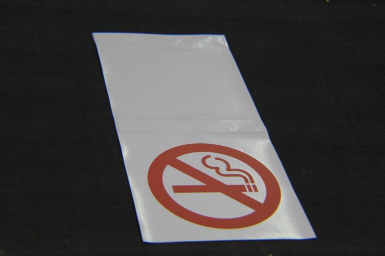 Tent Hanging Sign No Smoking