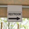Hanging Sign Restroom Arrow Right Hanging Sign Restroom Arrow Right