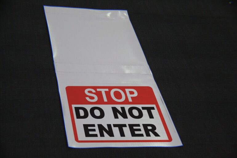 Stop- Do not enter - Hanging sign
