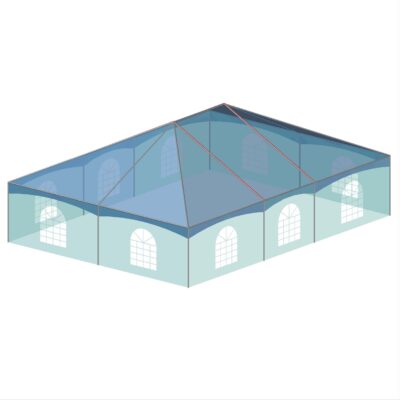 30x40 Keder 3D Illustration 30x40 Quick Track Keder Tent