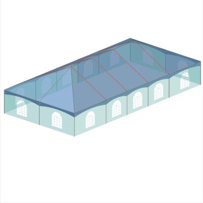 30x60 Keder 3D Illustration 30x50 Quick Track Keder Frame Tent