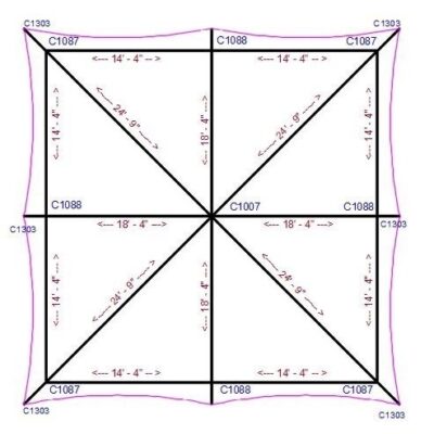 Aspire 30x30-34x34 Top Side Aspire 30x30-34x34 Tent