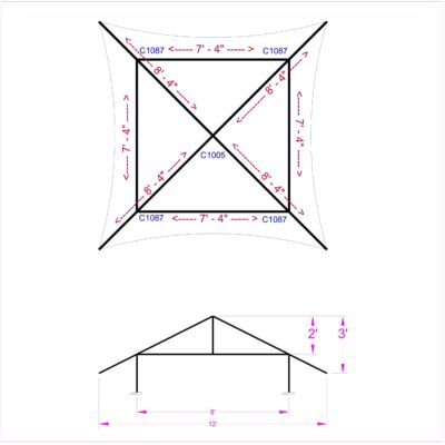 Aspire 8x8-12x12 Top Side Aspire 8x8-12x12 Tent