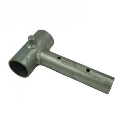 Slide Tee for 2 in. pole. One pole slide over the 2 in and another one slide inside the 2 in. pole