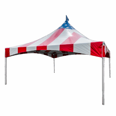 QP 20x20 Flag Style 20x20 Complete Patriotic QuickPeak Flag Style Tent